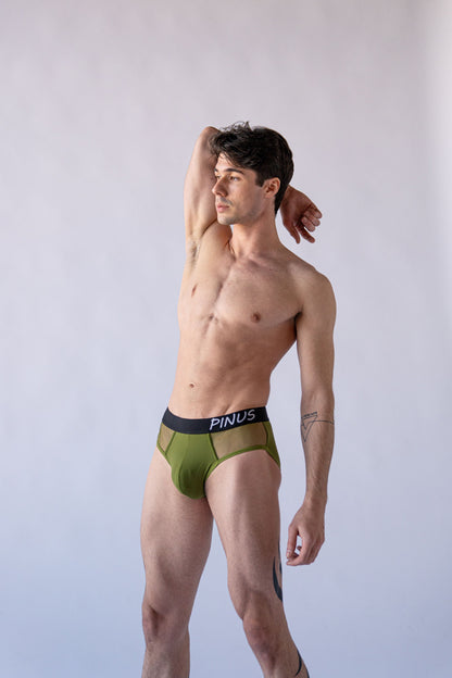 Meshigan Brief - Pine Green